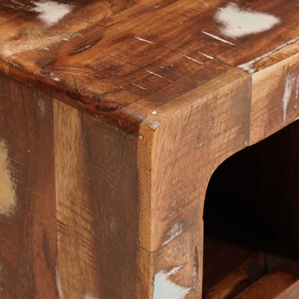 Weinregal Braun 44 x 30 x 35 cm Massives recyceltes Holz