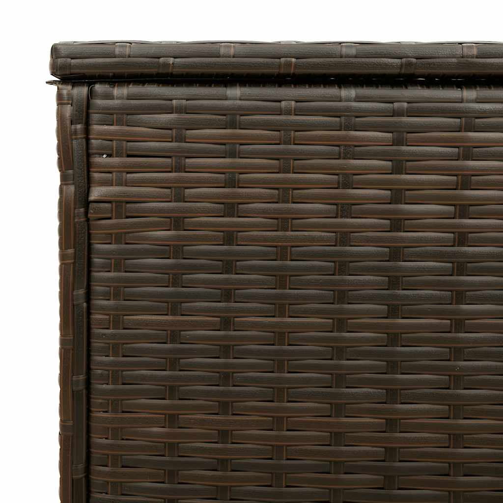 Outdoor-Kissenbox Braun 100x55x55,5 cm Poly Rattan