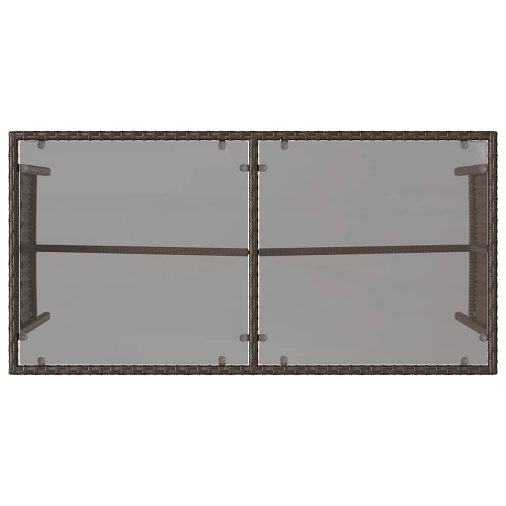 3-tlg. Garten-Essgruppe mit Kissen Braun Poly Rattan