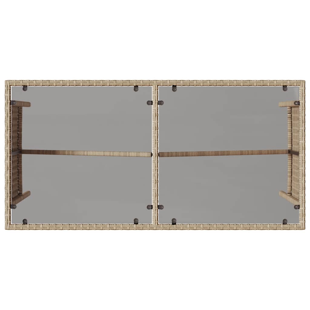 3-tlg. Garten-Essgruppe mit Kissen Beige Poly Rattan