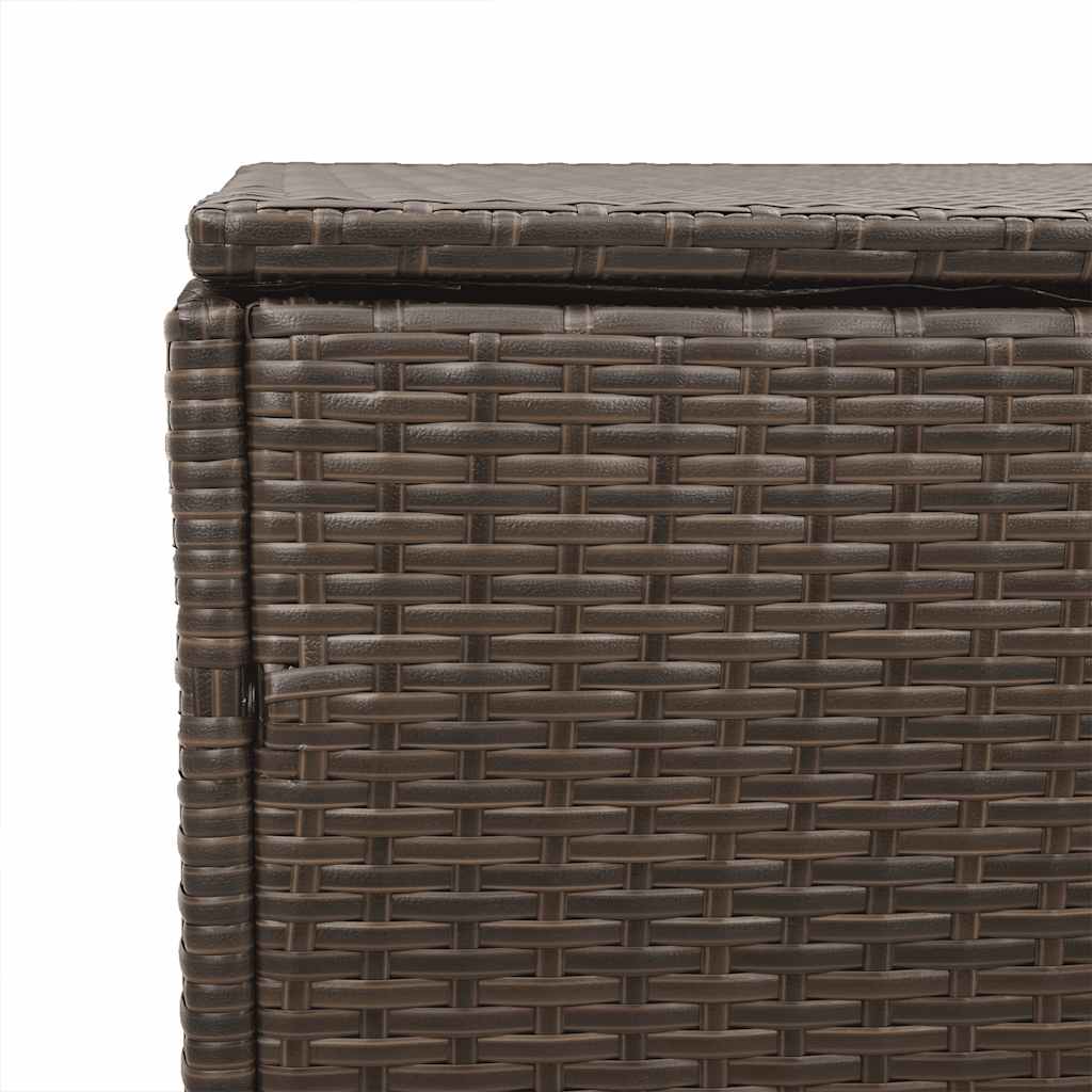 Garten-Auflagenbox Braun 220x50x58 cm Poly Rattan