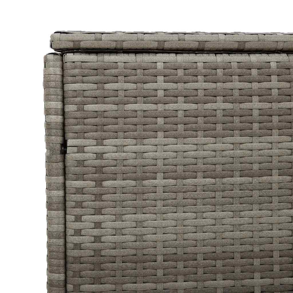 Garten-Auflagenbox Grau 220x50x58 cm Poly Rattan