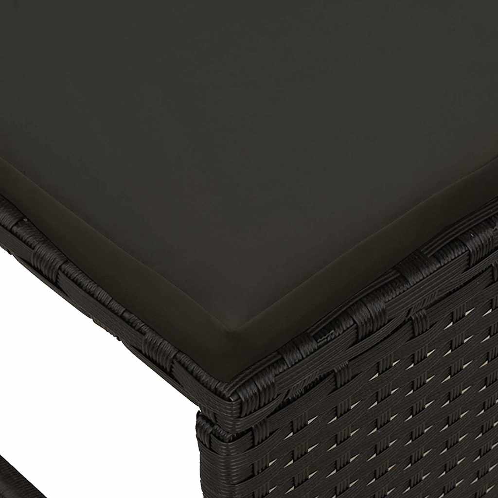 Garten-Sofa-Set 6 pcs Schwarz Poly-Rattan