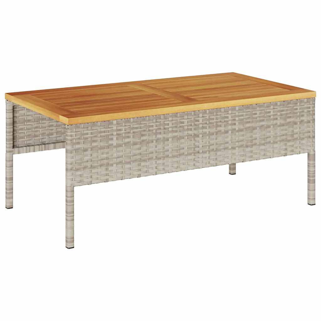 Garten-Sofa-Set 6 pcs Hellgrau und Dunkelgrau Poly-Rattan