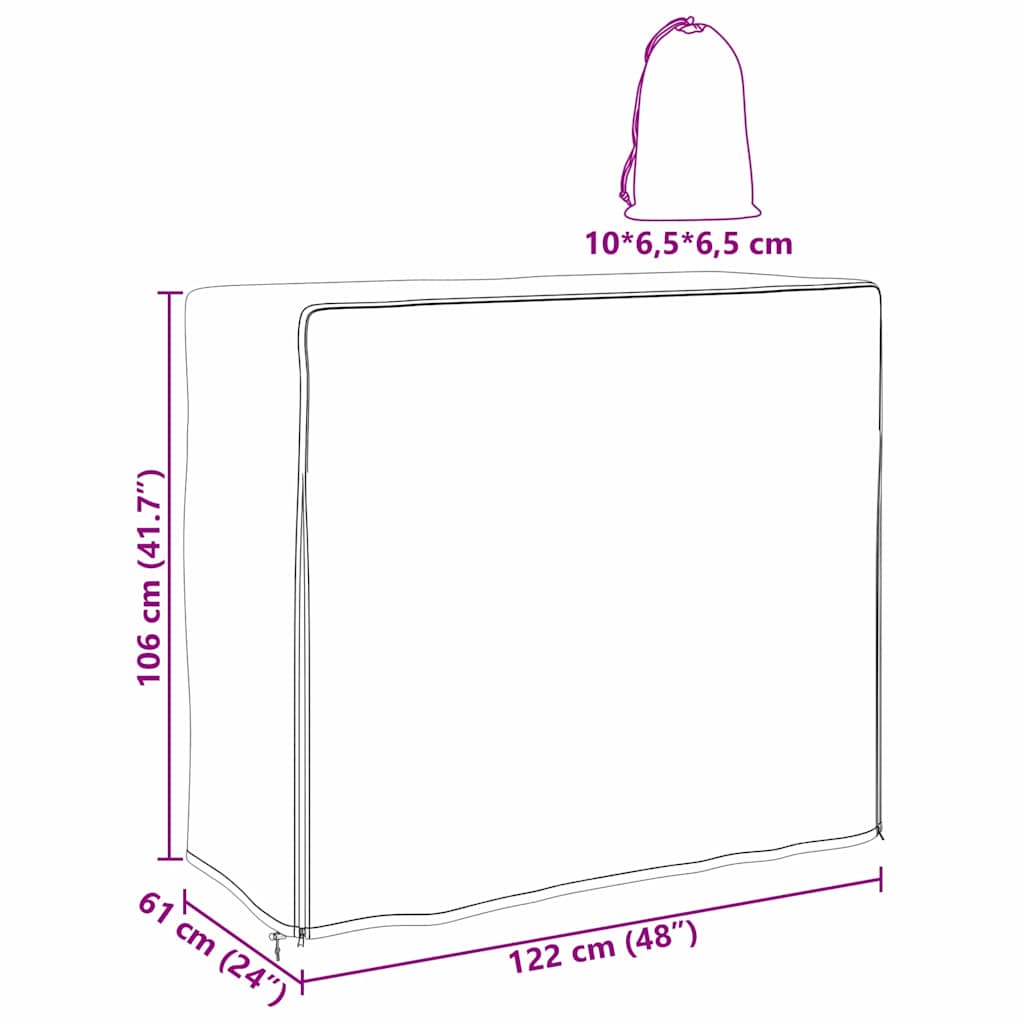 Schutzhülle für Gartenmöbel Schwarz 420D-Gewebe