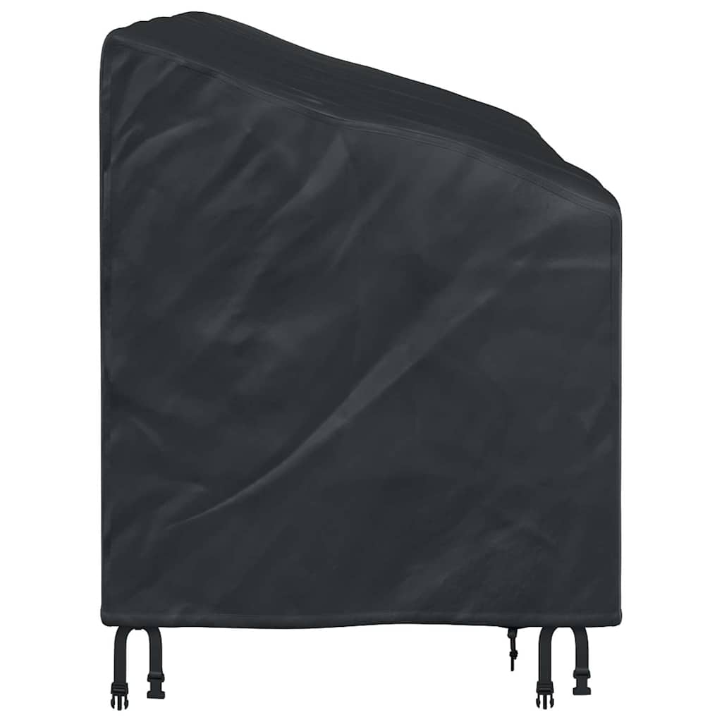 Abdeckung für Gartenbank Schwarz 205 x 85 x 65 / 94 cm 420D Stoff