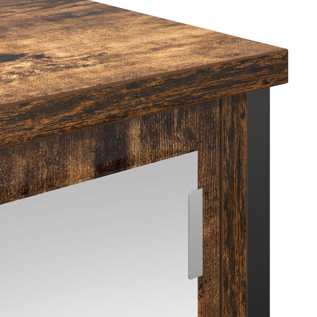 Bad-Wandschrank mit Spiegel Räuchereiche 50x21x60 cm