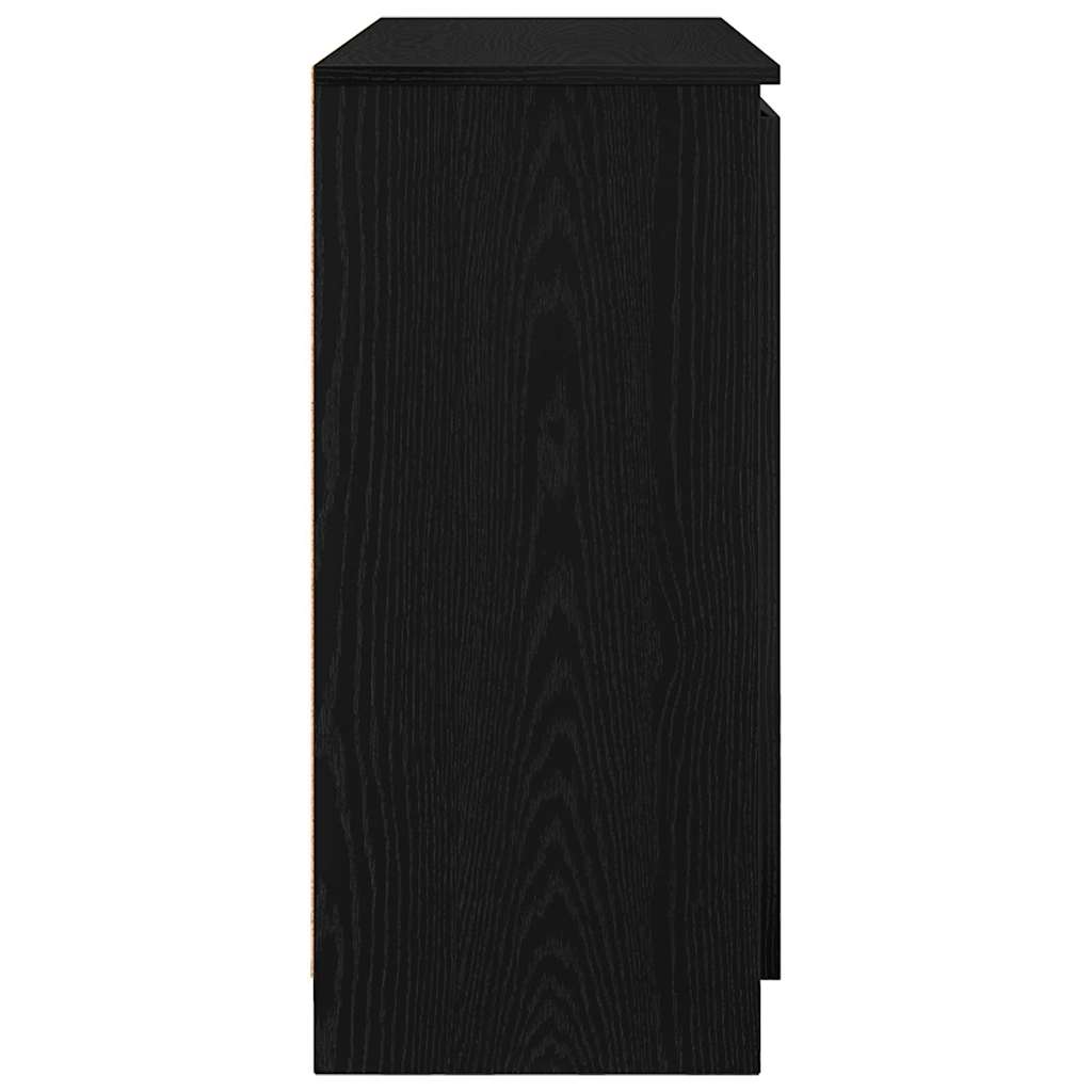 Sideboard mit Schubladen Schwarz Eichen-Optik 100,5x35x76 cm