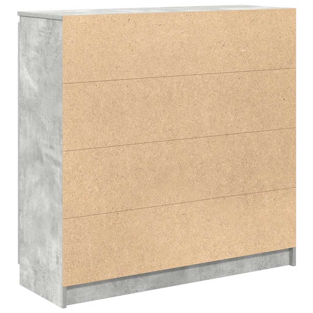 Sideboard mit Schubladen Betongrau 100,5x35x98,5 cm