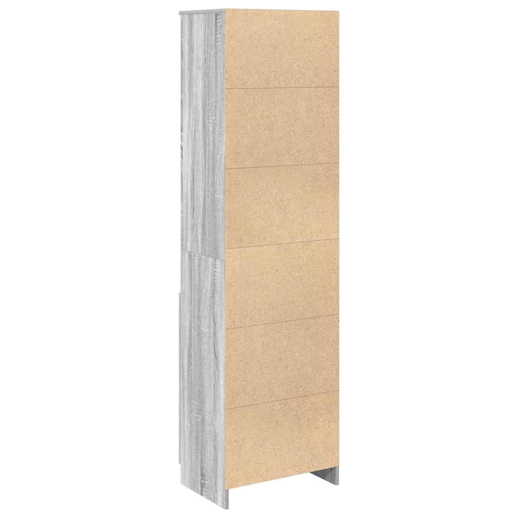 Highboard Grau Sonoma 50x35x180 cm Holzwerkstoff