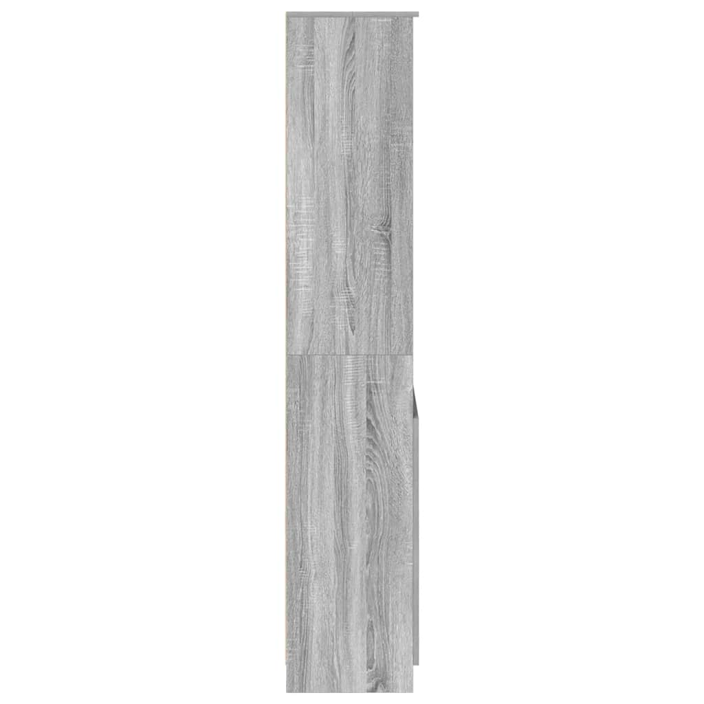 Highboard Grau Sonoma 70x35x180 cm Holzwerkstoff