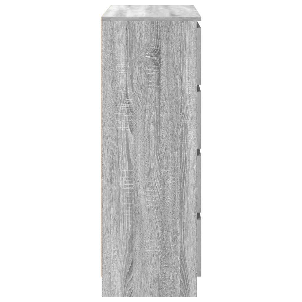 Sideboard Grau Sonoma 80x35x99 cm Holzwerkstoff