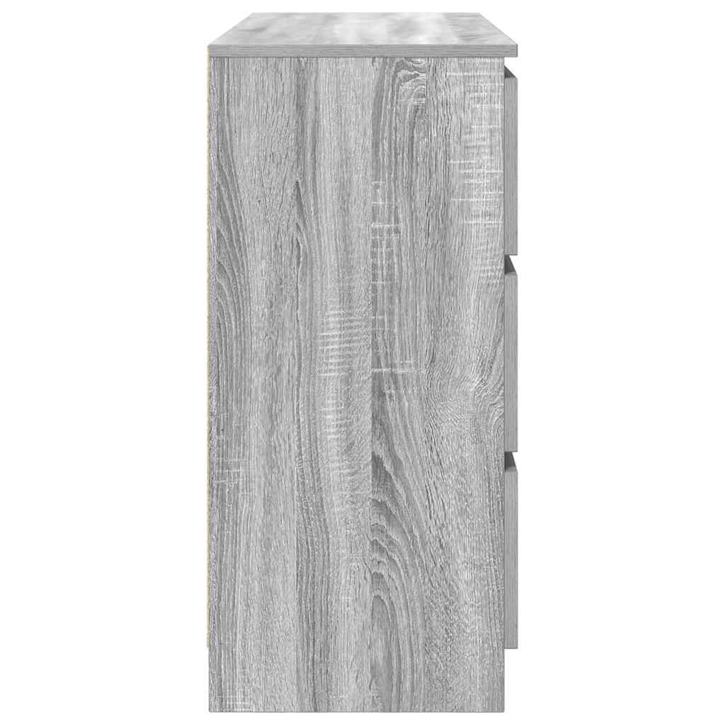 Sideboard Grau Sonoma 100x35x76 cm Holzwerkstoff