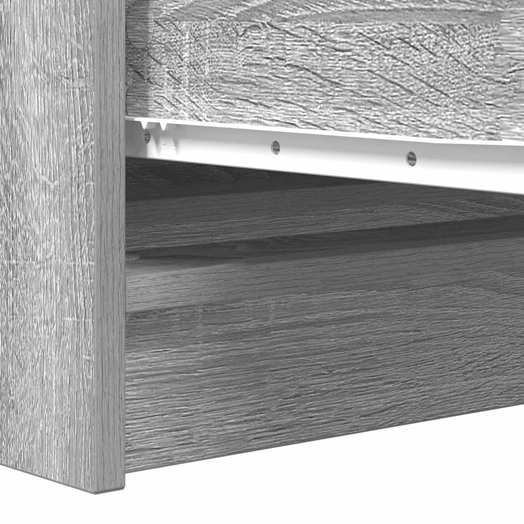 Sideboard Grau Sonoma 100x35x76 cm Holzwerkstoff