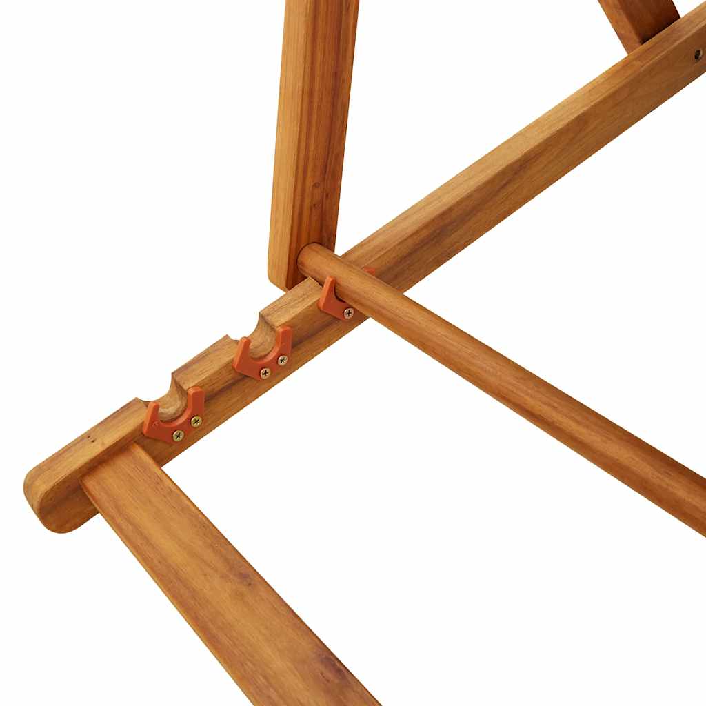 Klappstuhl mit Armlehnen Taupe Akazienholz & Textilene