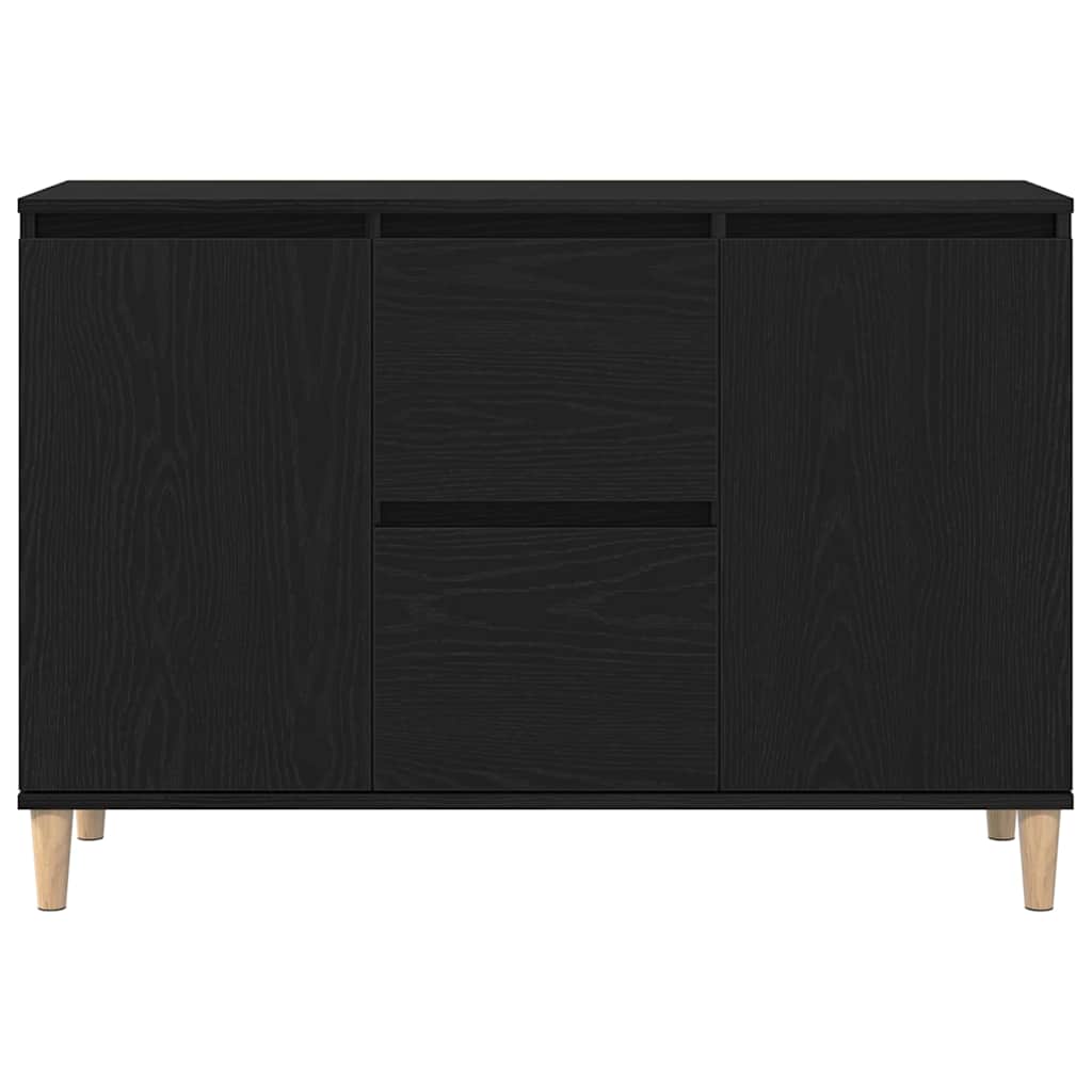 Sideboard mit Schubladen Schwarz 101 x 35 x 60 cm Holzwerkstoff