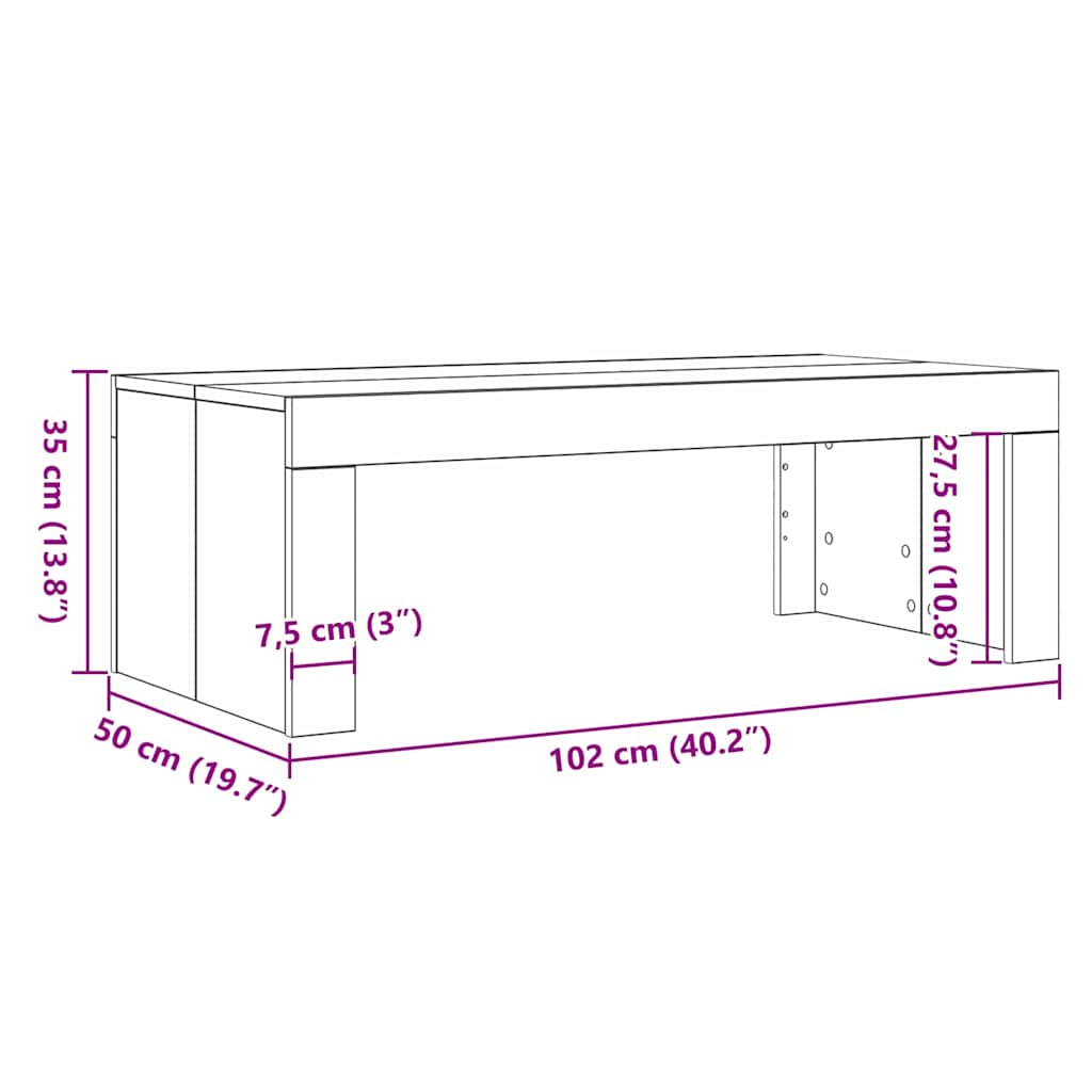 Couchtisch Schwarze Eiche