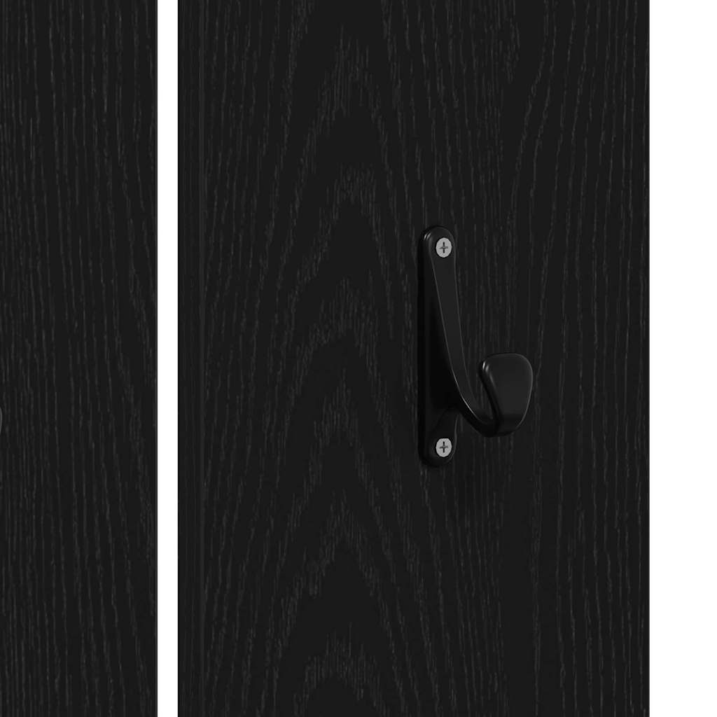 Flurmöbel-Set 4 pcs Schwarz Eichen-Optik Holzwerkstoff