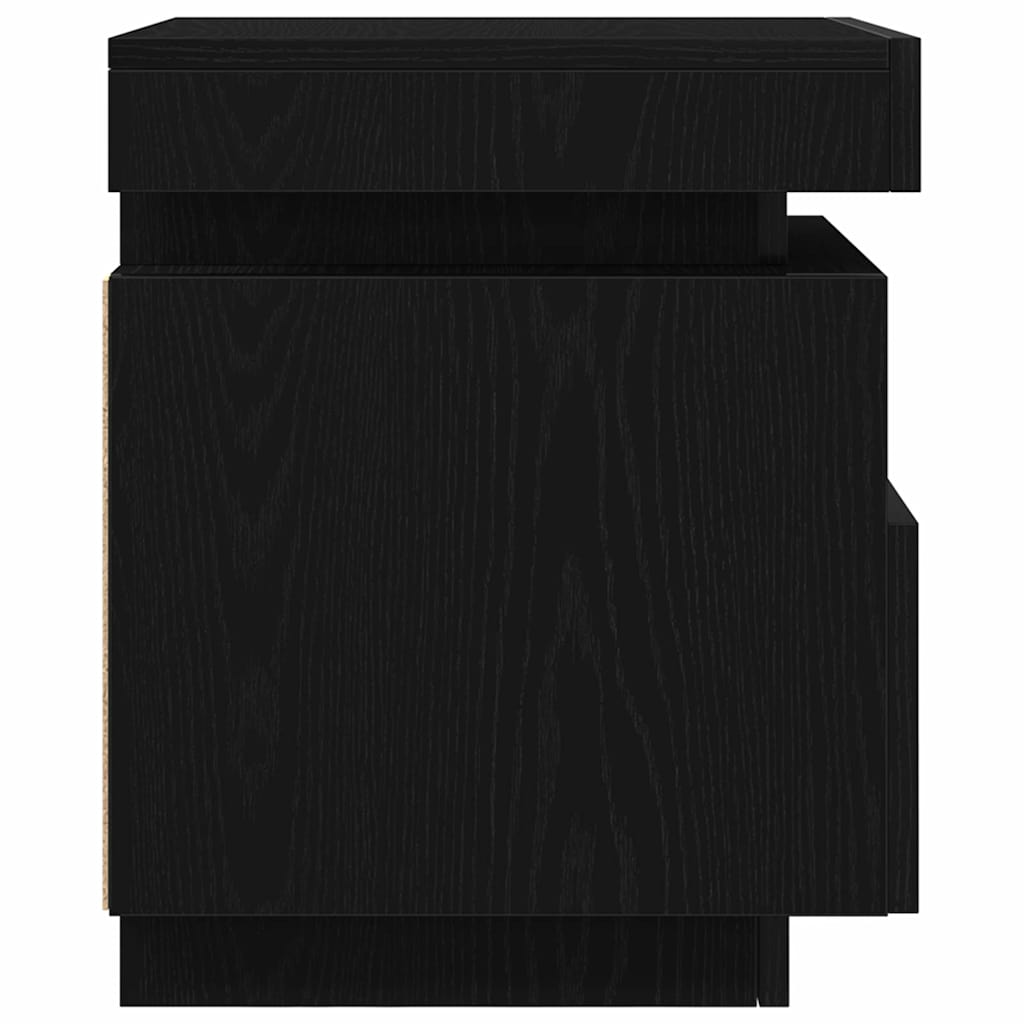 Nachttisch 2 pcs Schwarze Eiche 40 x 39 x 48,5 cm Holzwerkstoff