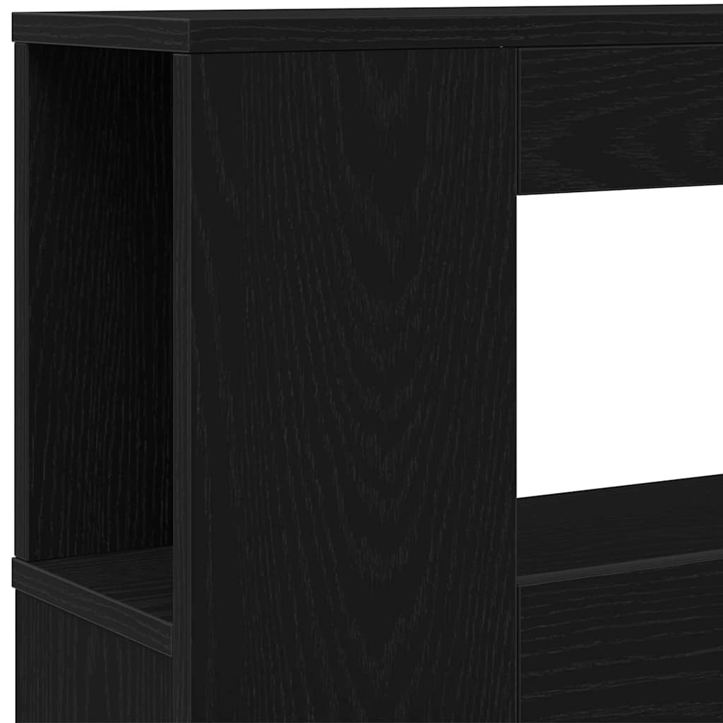 LED Kopfteil Schwarze Eiche 140 x 18,5 x 103,5 cm Holzwerkstoff