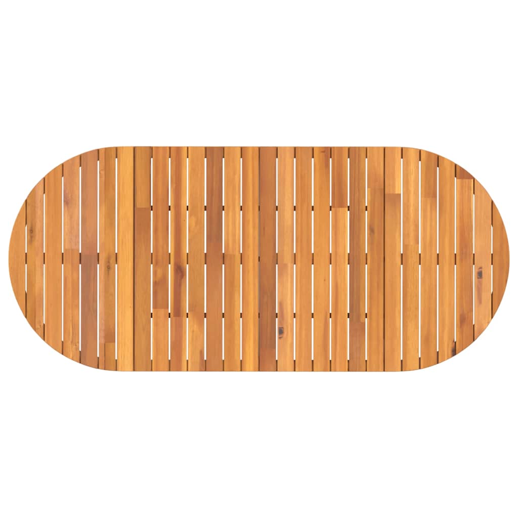 Garten-Esstisch Oval 200x90x75 cm Massivholz Akazie