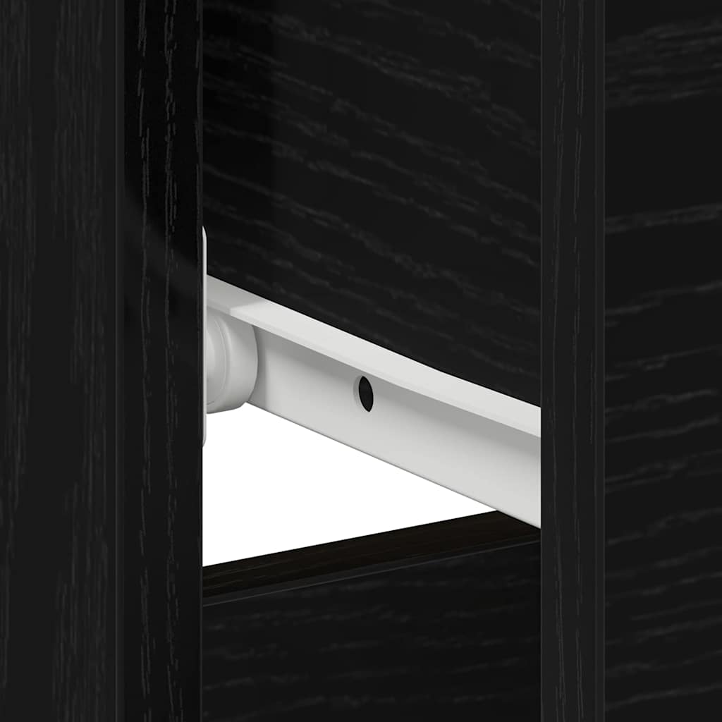 Nachttisch Schwarz Eichen-Optik 40 x 40 x 50 cm Holzwerkstoff