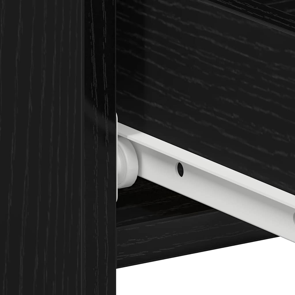 Nachttisch Schwarz Eichen-Optik 40 x 35 x 62,5 cm Holzwerkstoff