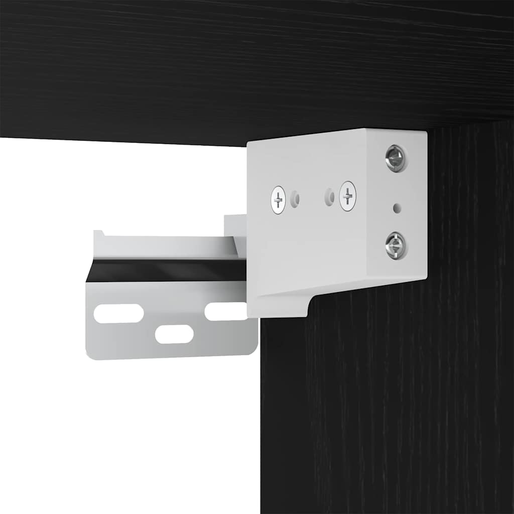 Schuhschrank Schwarz Eichen-Optik 60 x 35 x 70 cm Holzwerkstoff