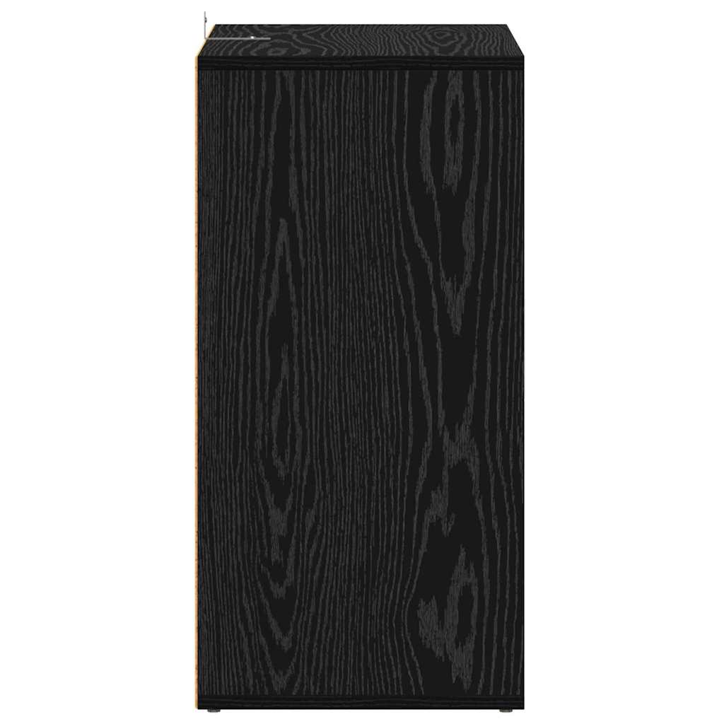 Schuhschrank Schwarz Eichen-Optik 60 x 35 x 70 cm Holzwerkstoff