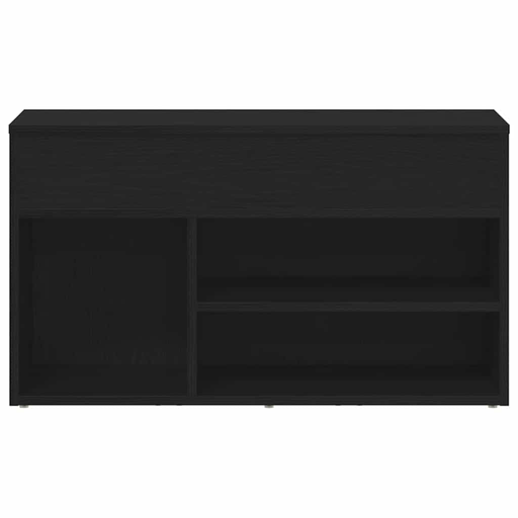 Schuhbank Schwarz Eichen-Optik 80 x 30 x 45 cm Holzwerkstoff