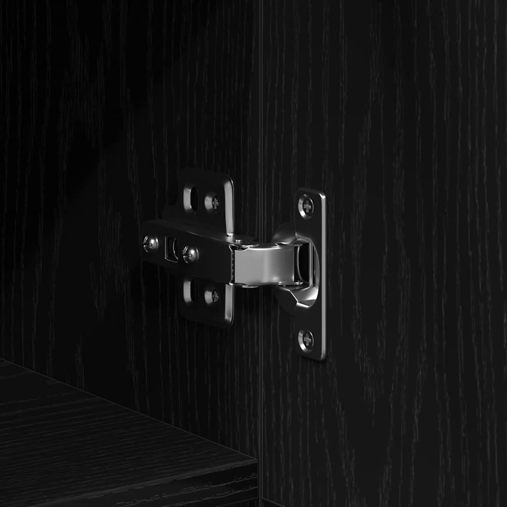 Sideboards 2 pcs Schwarz Eichen-Optik 30 x 30 x 70 cm