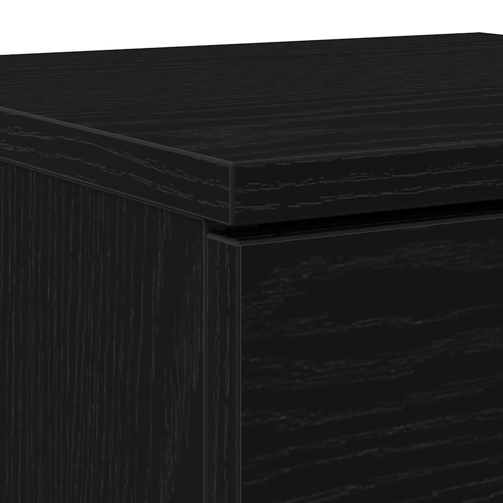 Sideboards 2 pcs Schwarz Eichen-Optik 30 x 30 x 70 cm