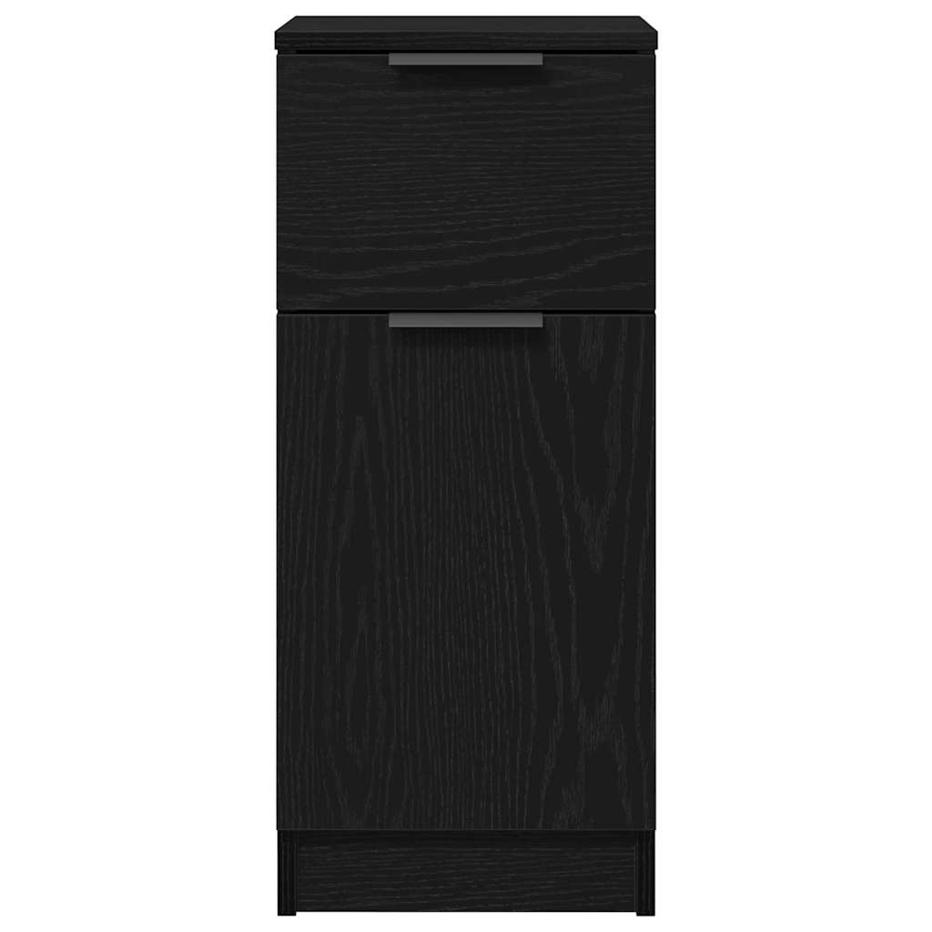 Sideboards 2 pcs Schwarz Eichen-Optik 30 x 30 x 70 cm