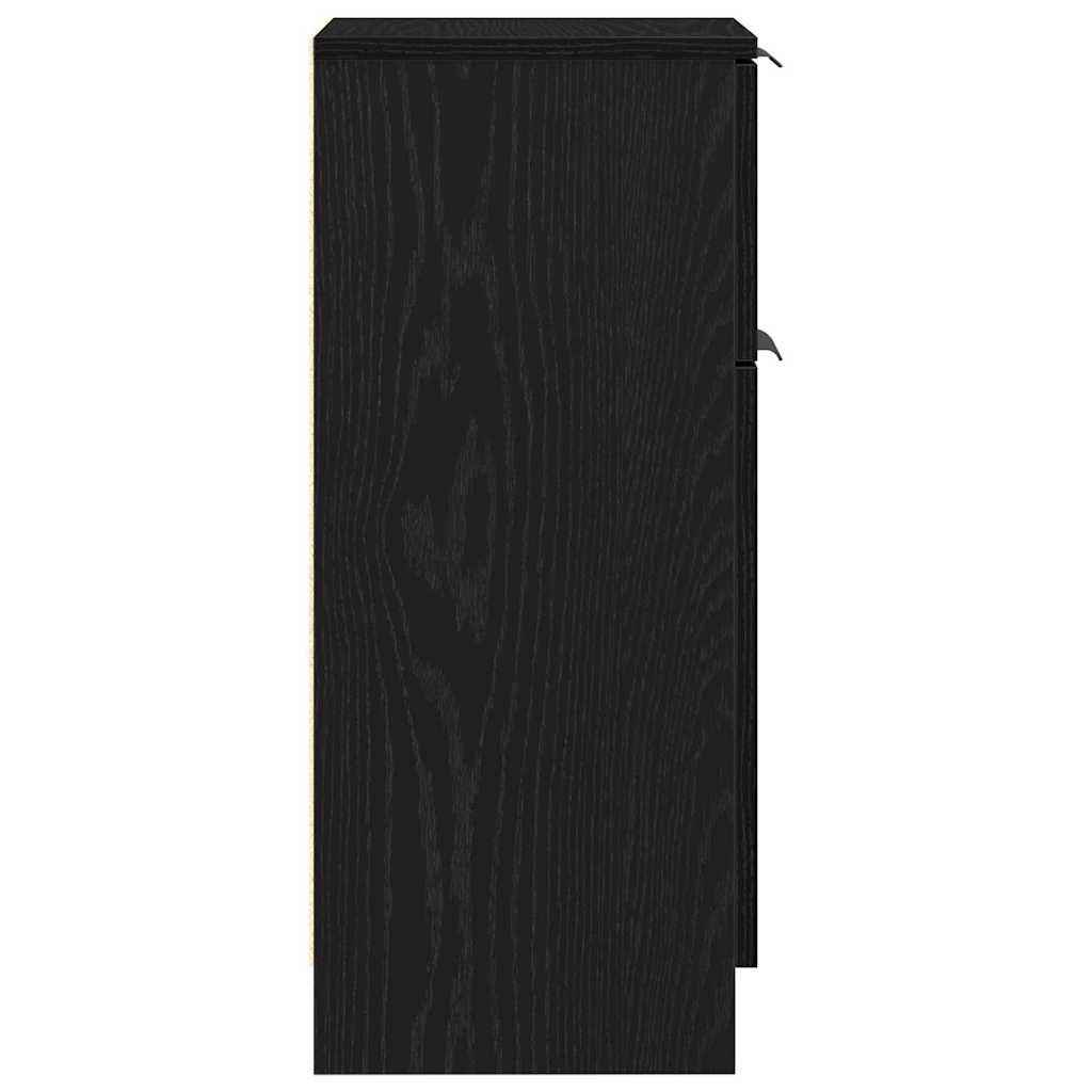 Sideboards 2 pcs Schwarz Eichen-Optik 30 x 30 x 70 cm