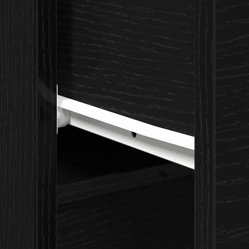 Sideboard Schwarz Eichen-Optik 30 x 30 x 70 cm Holzwerkstoff