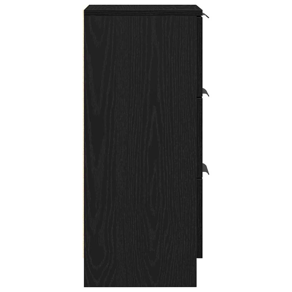 Sideboard Schwarz Eichen-Optik 30 x 30 x 70 cm Holzwerkstoff