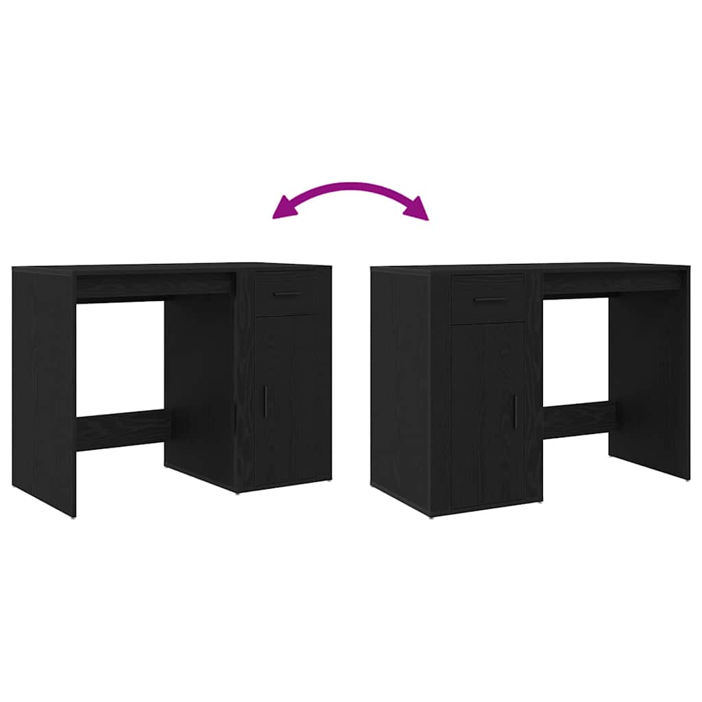 Schreibtisch Schwarze Eiche 100 x 49 x 75 cm Holzwerkstoff