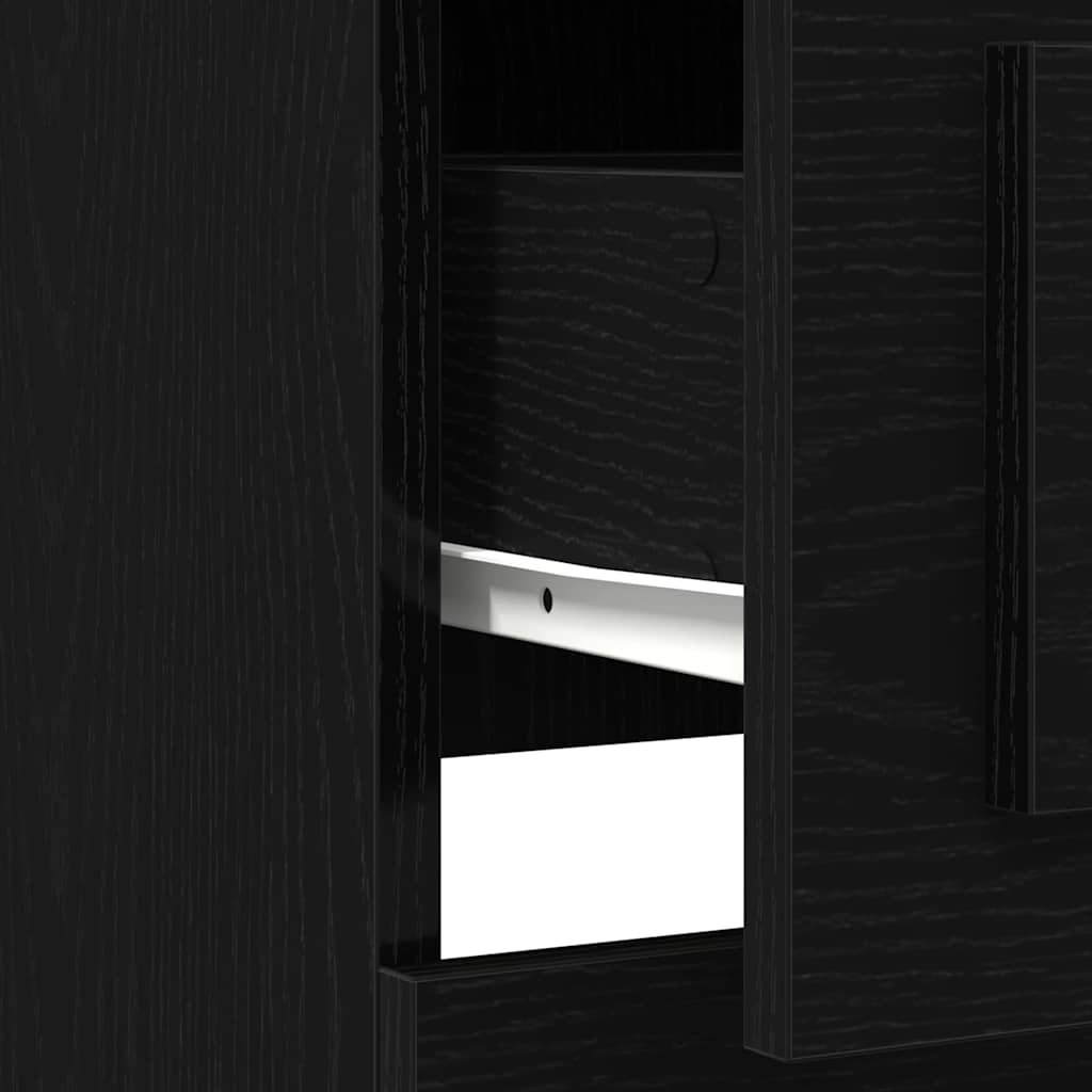 Highboard schwarz Eiche Schwarze Eiche 36 x 35,5 x 103,5 cm