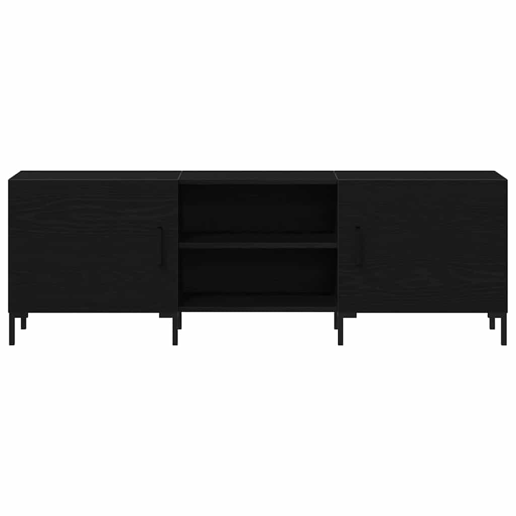 TV-Schränk Schwarz Eichen-Optik 150 x 30 x 50 cm Holzwerkstoff