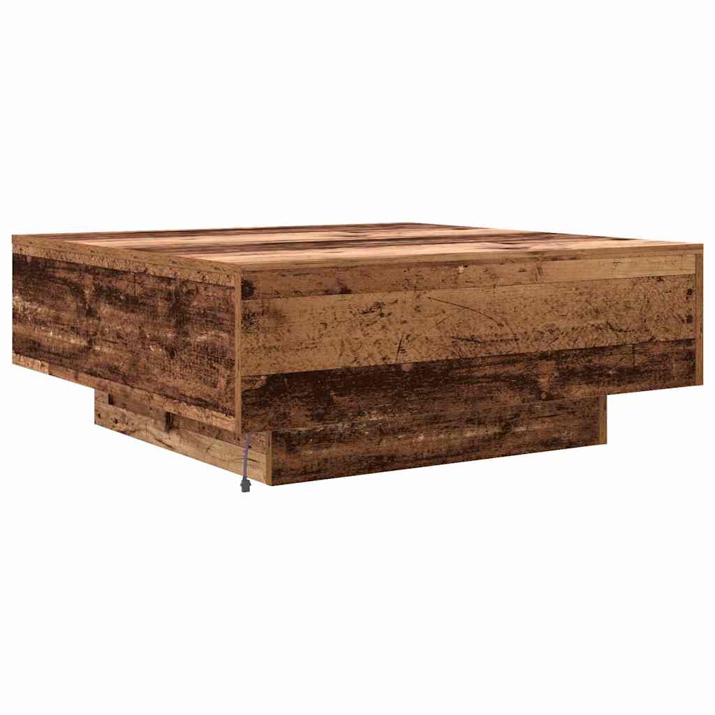 Couchtisch Altes Holz Blau 80 x 80 x 31 cm Holzwerkstoff