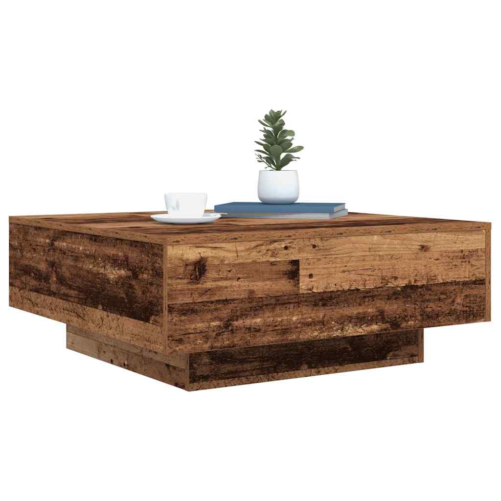 Couchtisch Altes Holz Blau 80 x 80 x 31 cm Holzwerkstoff
