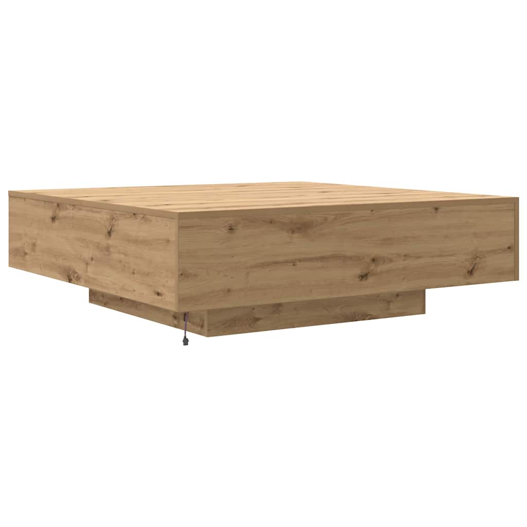 Couchtisch Eiche handwerklich 100 x 100 x 31 cm Holzwerkstoff