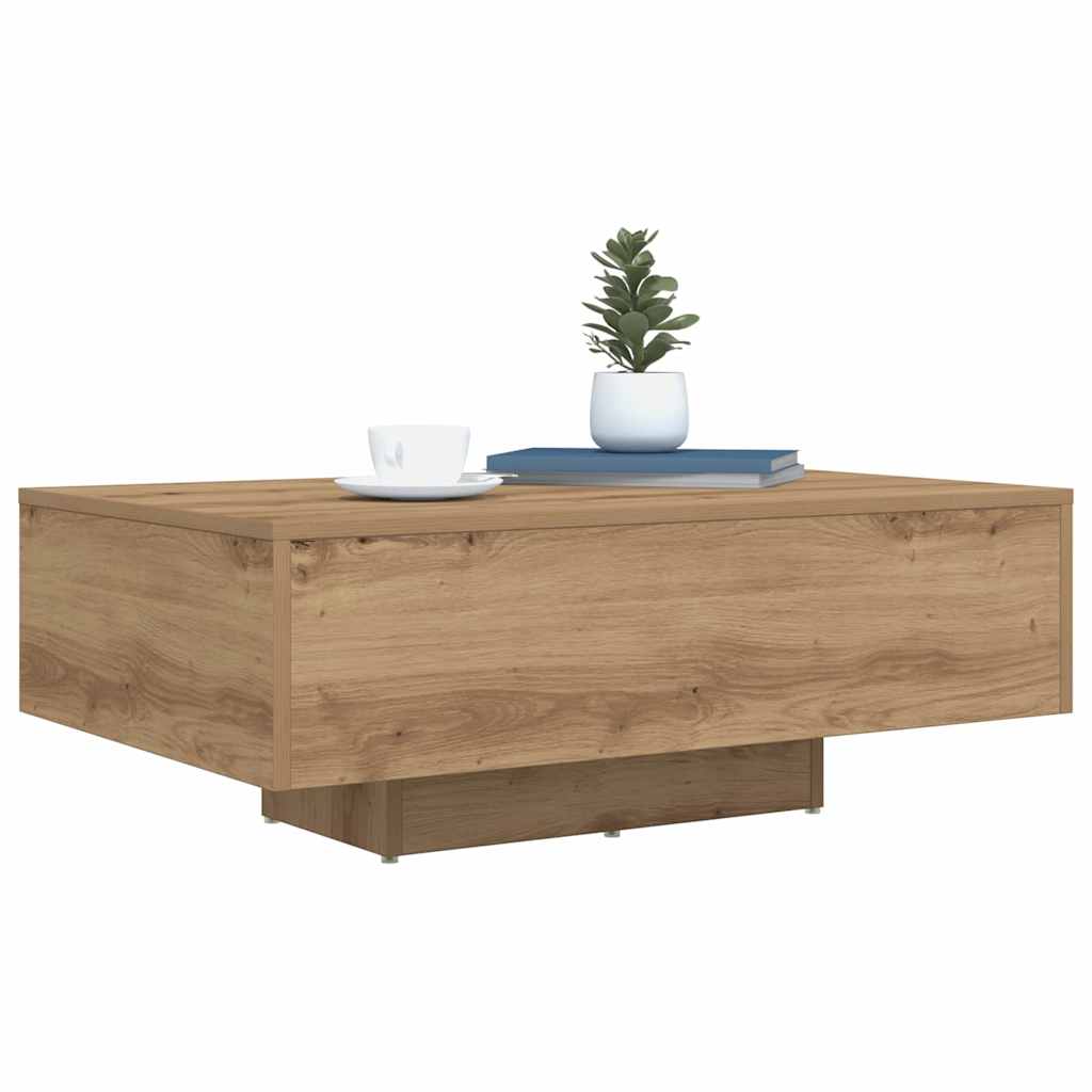 Couchtisch Eiche handwerklich 85 x 55 x 31 cm Holzwerkstoff