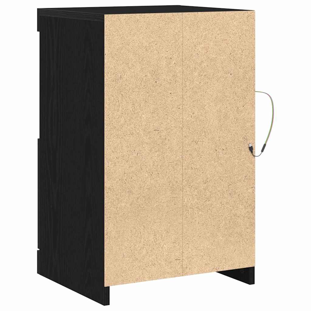 Beistellschrank 2 pcs Schwarze Eiche 41 x 37 x 67 cm