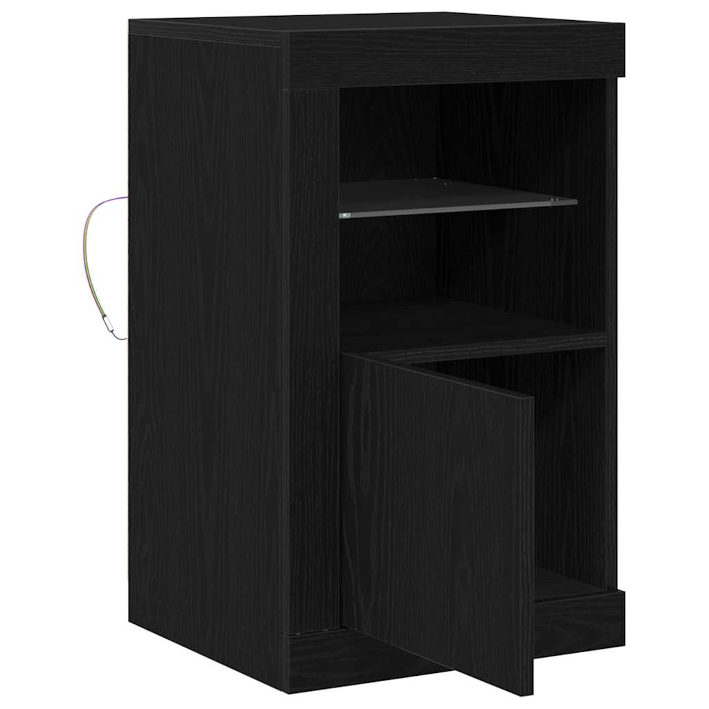Beistellschrank 2 pcs Schwarze Eiche 41 x 37 x 67 cm