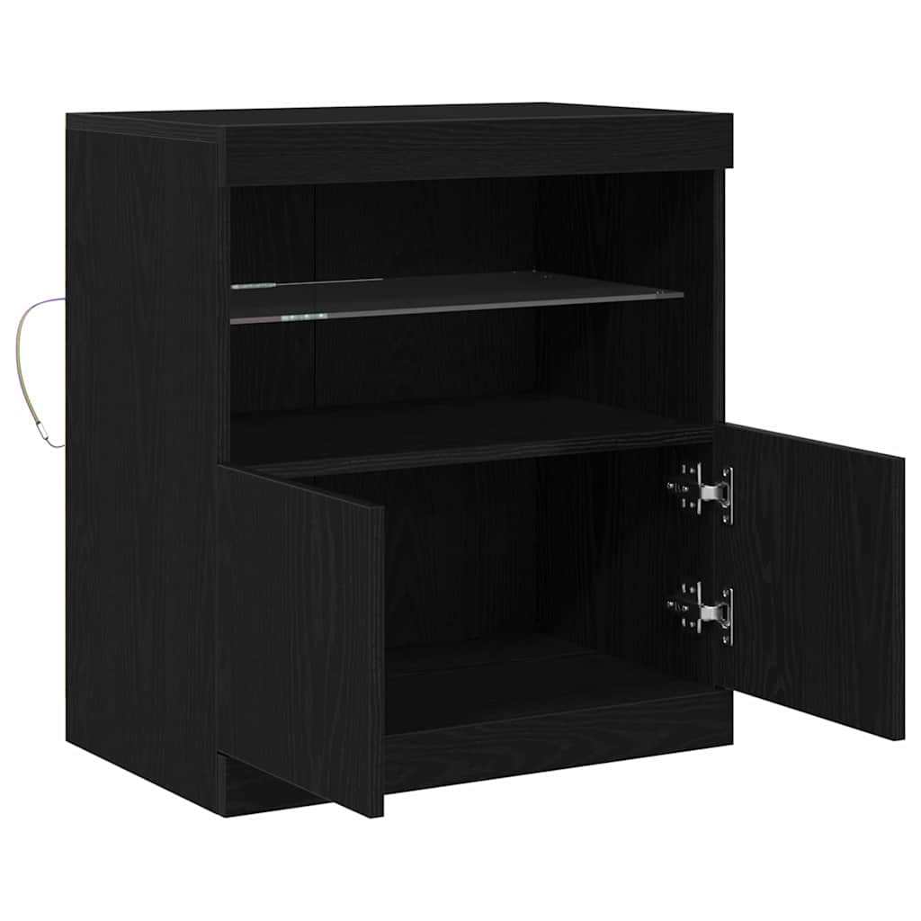 Sideboard Schwarz 60 x 37 x 67 cm Holzwerkstoff