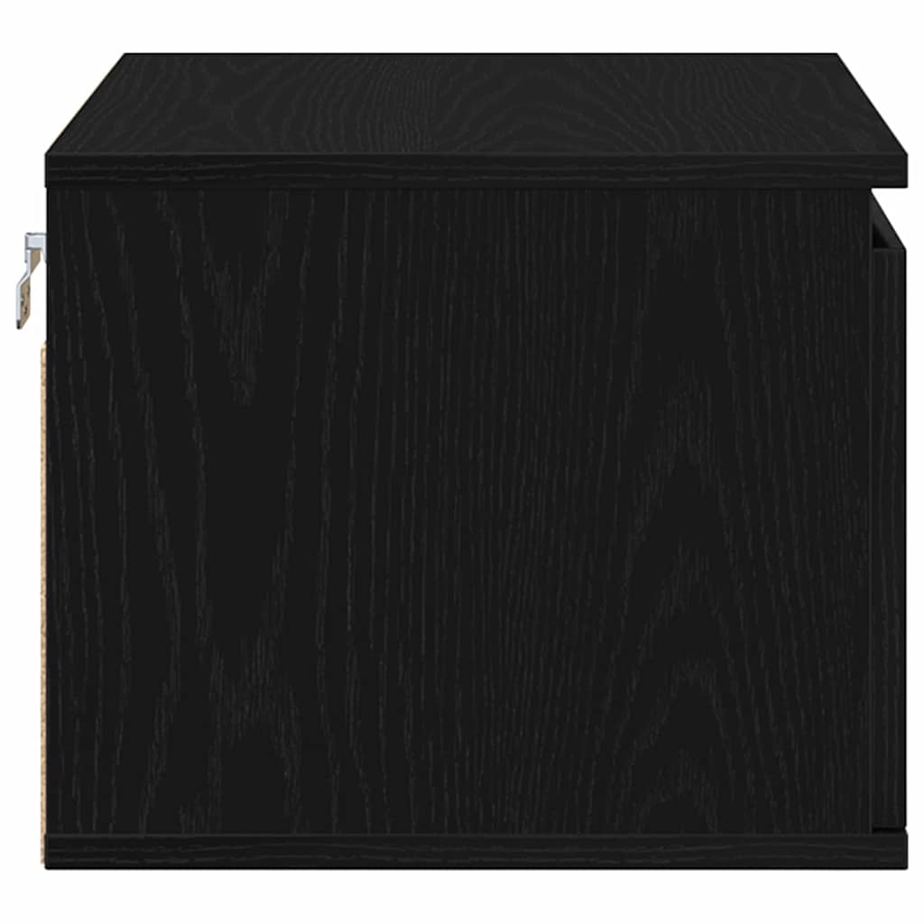Wandmontierter Nachtschrank Schwarze Eiche 50 x 36 x 30 cm