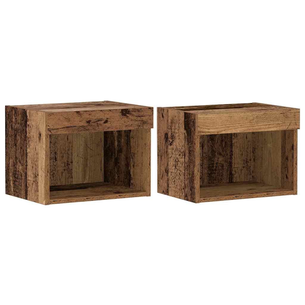 TV-Schränk 2 pcs Altholz 40 x 30 x 30 cm Holzwerkstoff