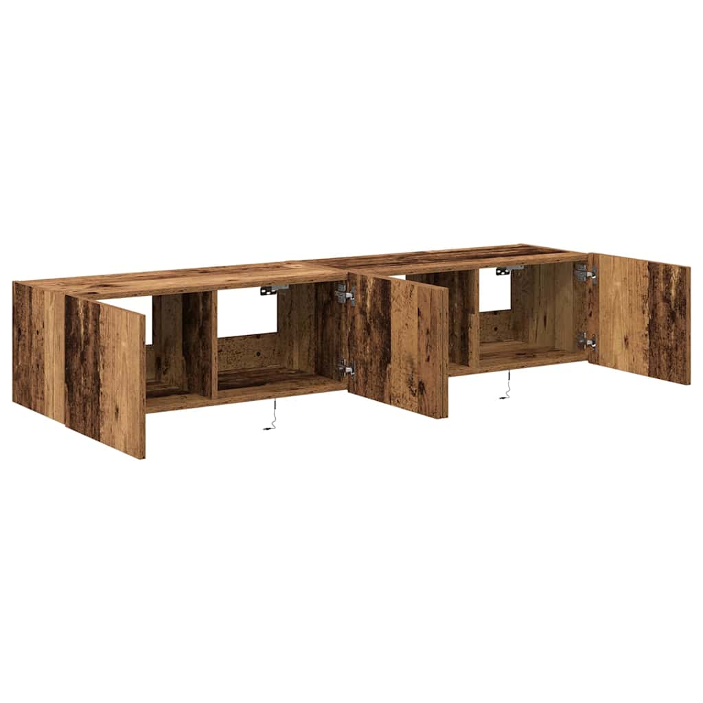 TV-Wandregal Wandmontiert Altholz 80 x 35 x 31 cm Holzwerkstoff