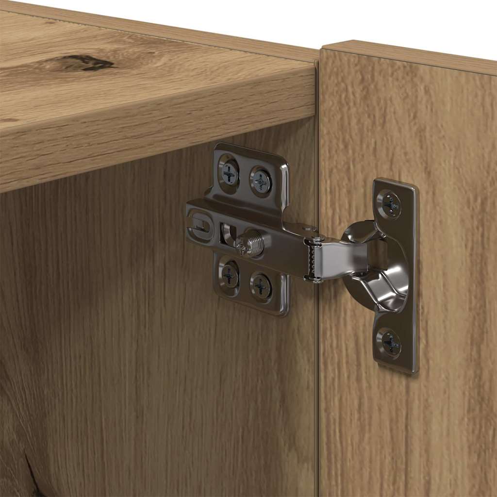 TV-Wandregal Eiche handwerklich 80 x 35 x 31 cm Holzwerkstoff